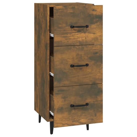 Radko Wooden Chest Of 3 Drawers In Smoked Oak