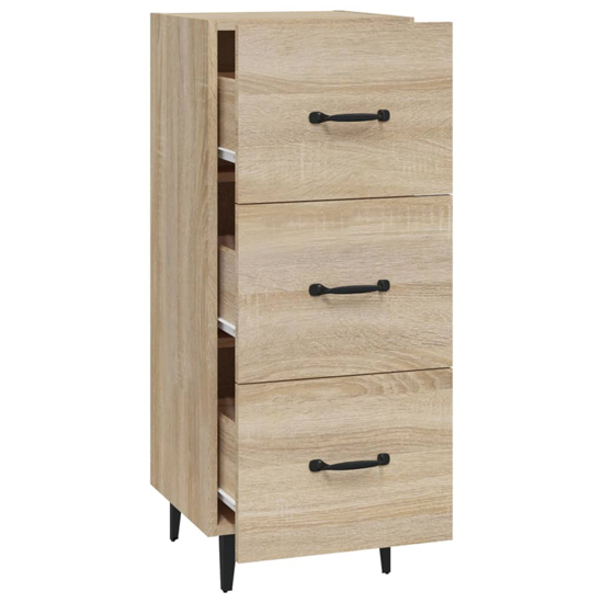 Radko Wooden Chest Of 3 Drawers In Sonoma Oak