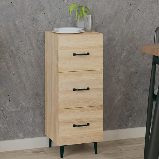 Photo of Radko wooden chest of 3 drawers in sonoma oak