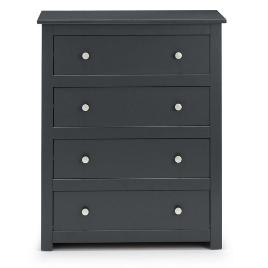Raddix Chest Of Drawers In Anthracite With 4 Drawers