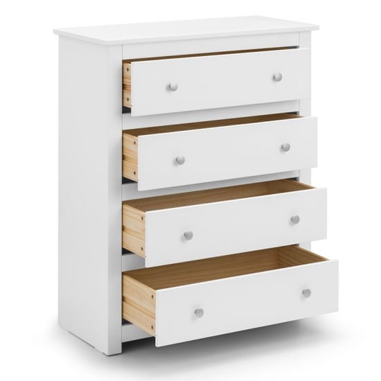 Raddix Chest Of Drawers In Surf White With 4 Drawers