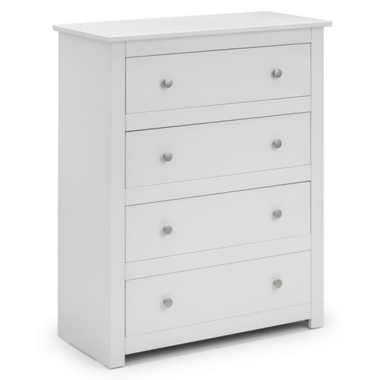 Product photograph of Raddix Chest Of Drawers In Surf White With 4 Drawers from Furniture in Fashion