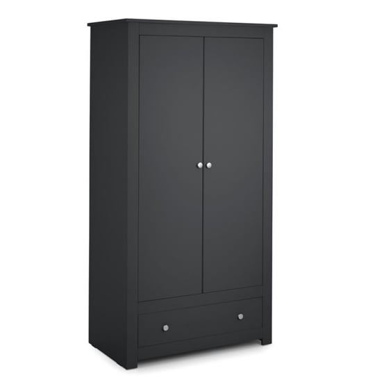 Photo of Raddix wardrobe in anthracite with 2 doors and 1 drawer