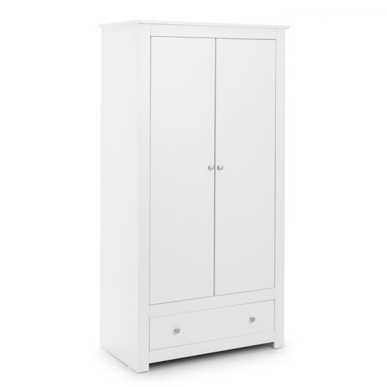 Read more about Raddix wardrobe in surf white with 2 doors and 1 drawer