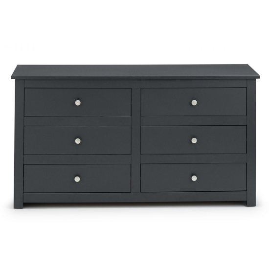 Raddix Wide Chest Of Drawers In Anthracite With 6 Drawers_2
