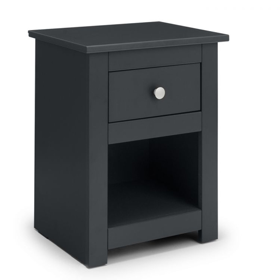 Raddix Wooden Bedside Cabinet In Anthracite With 1 Drawer_2