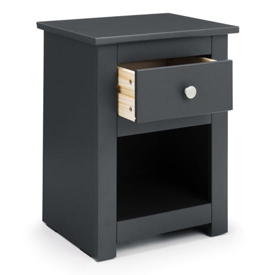 Raddix Wooden Bedside Cabinet In Anthracite With 1 Drawer_4