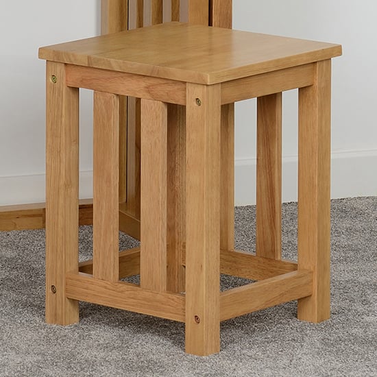 Product photograph of Radstock Wooden Dining Stool In Oak from Furniture in Fashion