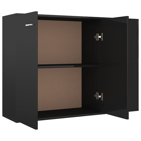 Raed High Gloss Sideboard With 3 Doors 2 Drawers In Black_3