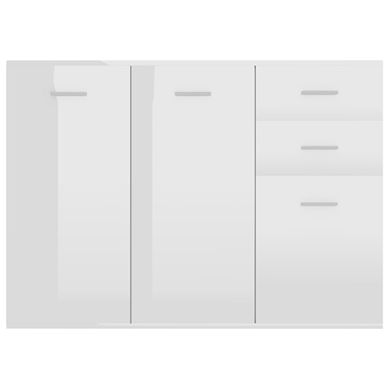 Raed High Gloss Sideboard With 3 Doors 2 Drawers In White_4