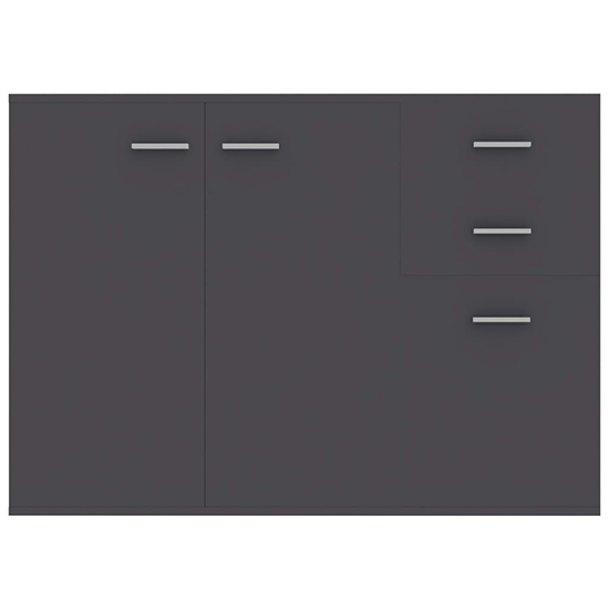 Raed Wooden Sideboard With 3 Doors 2 Drawers In Grey_4