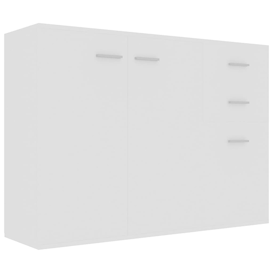 Raed Wooden Sideboard With 3 Doors 2 Drawers In White_2