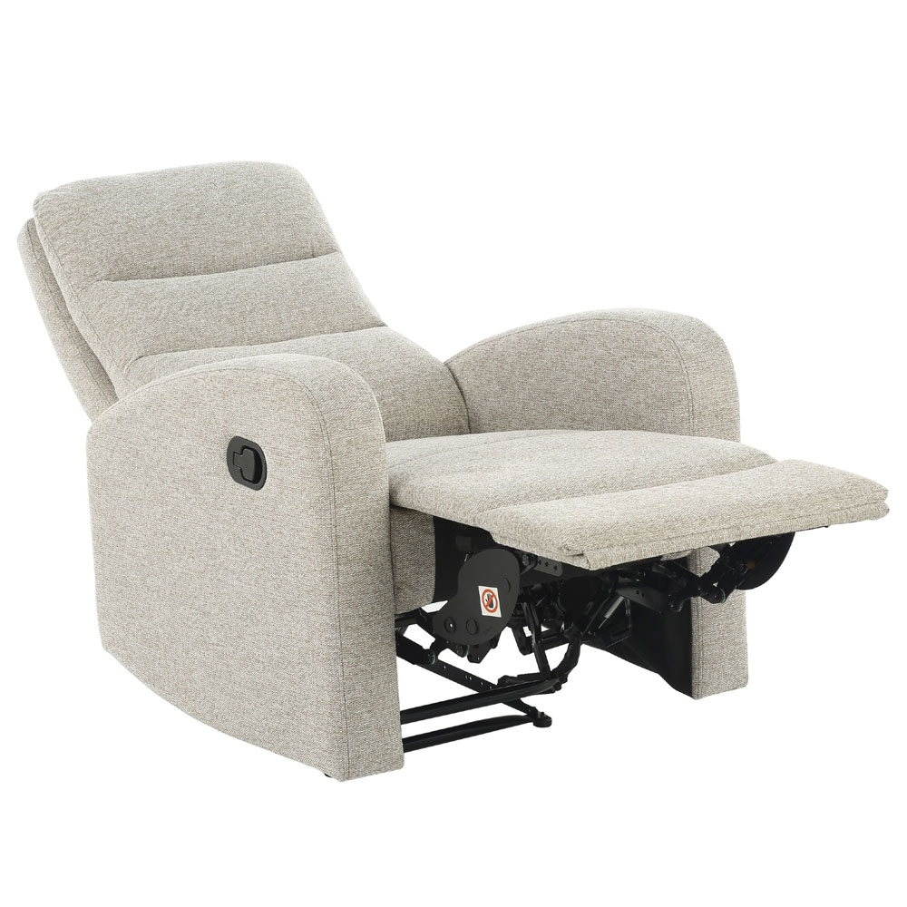 Raevor Fabric 1 Seater Sofa in Natural Brown
