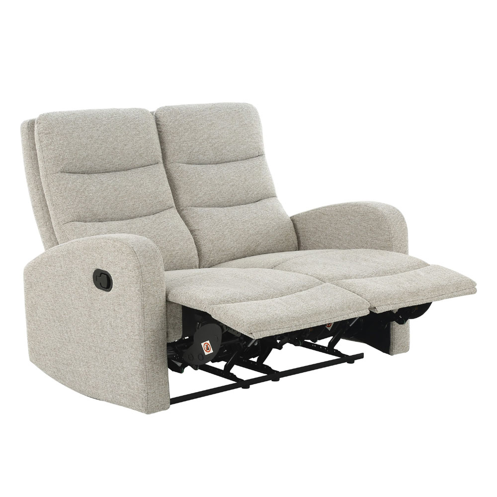 Raevor Fabric 2 Seater Sofa in Natural Brown