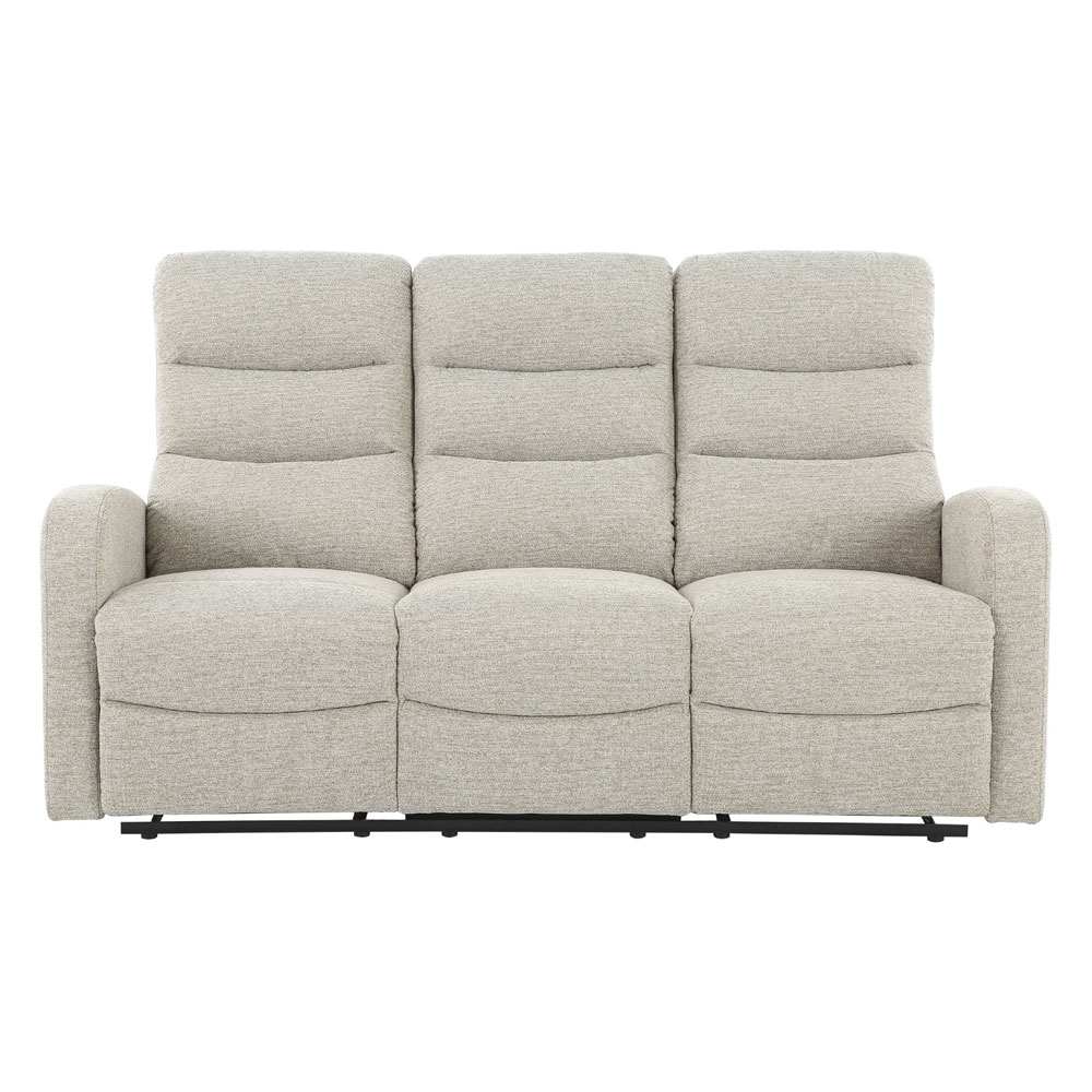 Raevor Fabric 3 Seater Sofa in Natural Brown