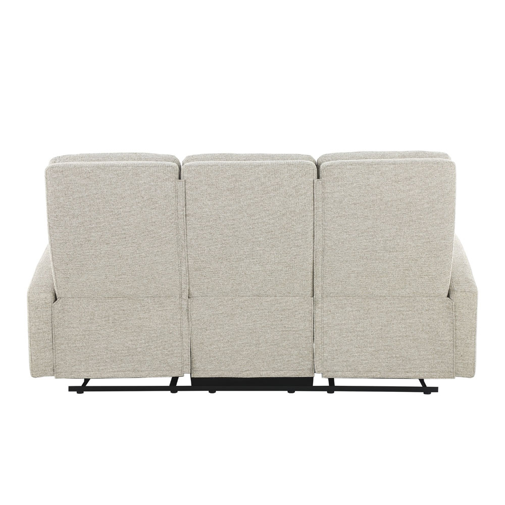 Raevor Fabric 3 Seater Sofa in Natural Brown