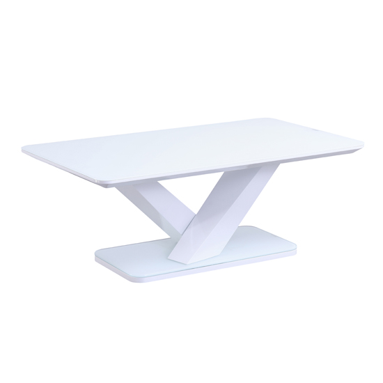 Alpen coffee table round in white high gloss black metal Browse over