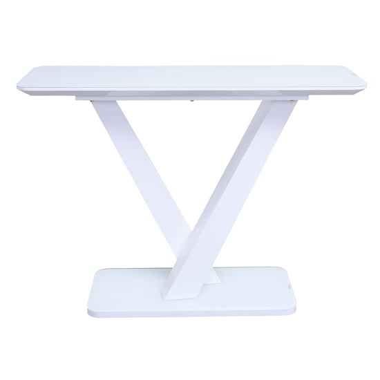 Rafael High Gloss Console Table In White_2