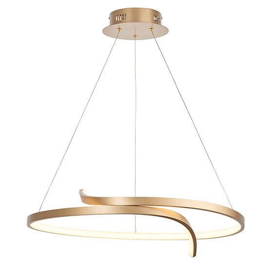 Read more about Rafe led ceiling pendant light in matt brushed gold