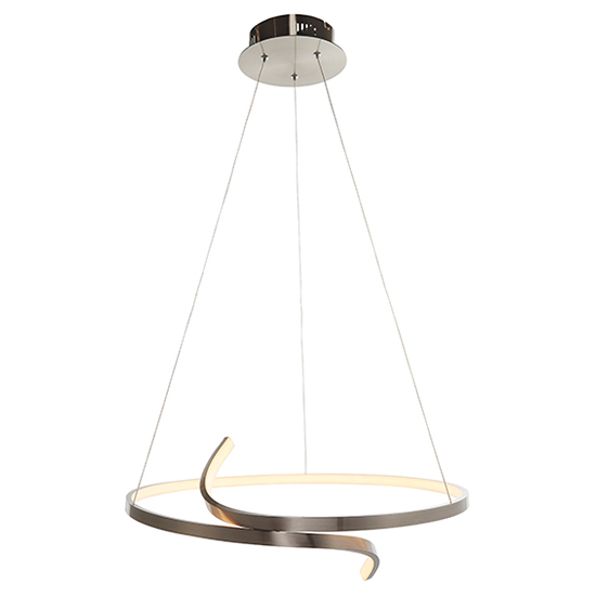 Product photograph of Rafe Led Ceiling Pendant Light In Satin Nickel from Furniture in Fashion