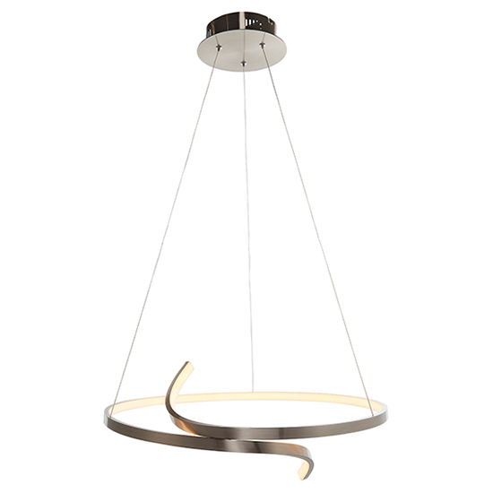 Rafe LED Ceiling Pendant Light In Satin Nickel