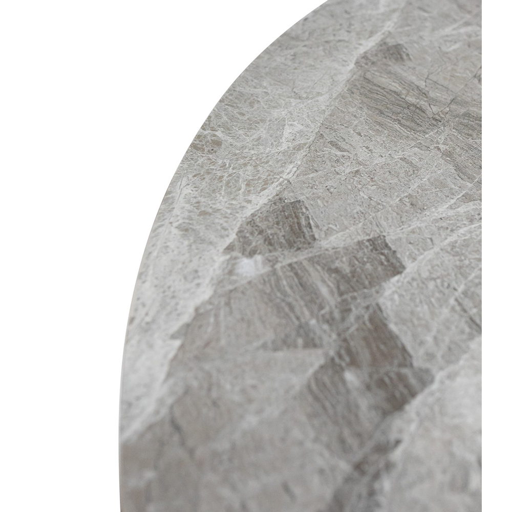 Raffa Round Sintered Stone Top Dining Table in Grey