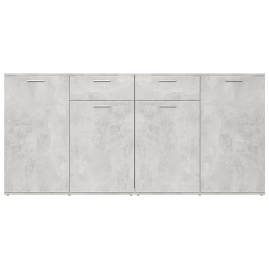 Ragni Wooden Sideboard With 4 Doors 2 Drawer In Concrete Effect