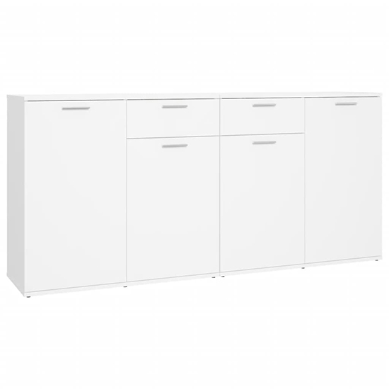 Ragni Wooden Sideboard With 4 Doors 2 Drawers In White