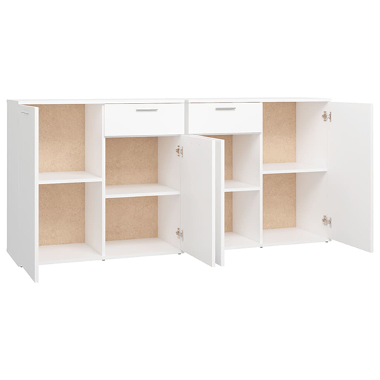 Ragni Wooden Sideboard With 4 Doors 2 Drawers In White
