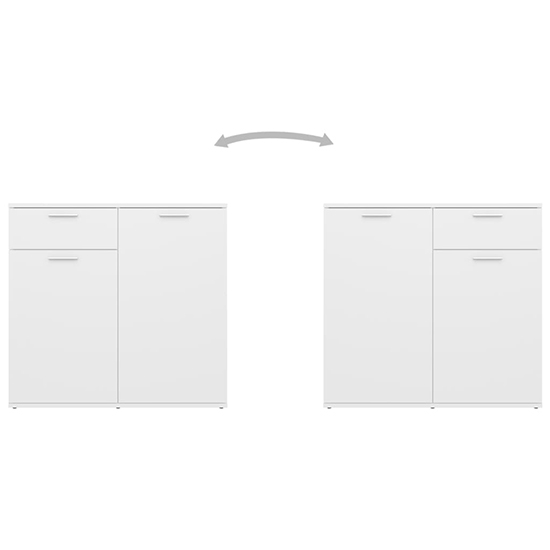 Ragni Wooden Sideboard With 4 Doors 2 Drawers In White