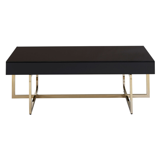 Ragusa Wooden Coffee Table In Black And Gold Furniture in Fashion