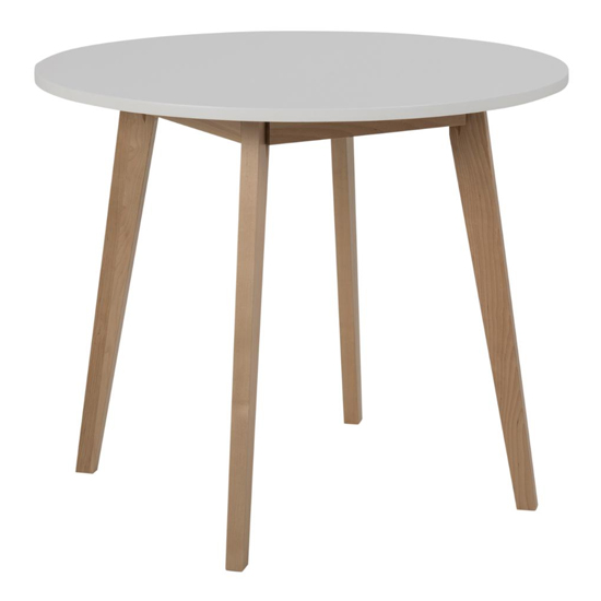 Read more about Rahway round wooden dining table in white