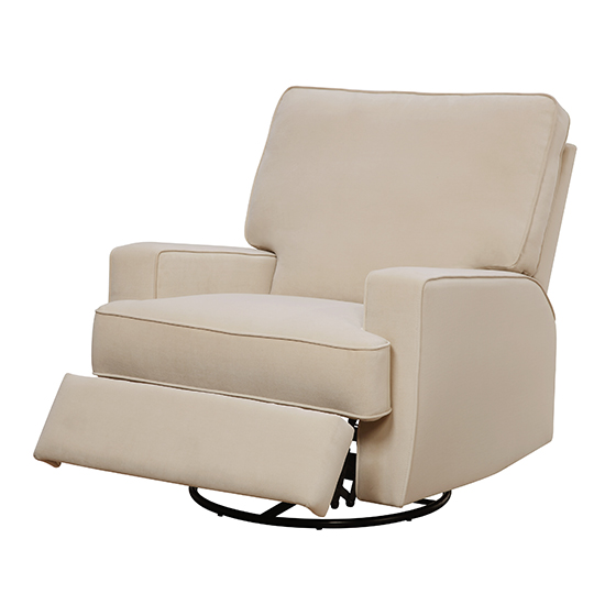 Raimi Fabric Swivel And Gliding Recliner Chair In Beige_2