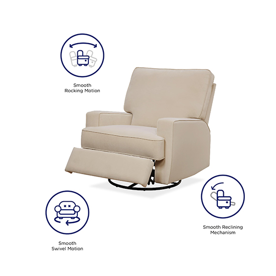 Raimi Fabric Swivel And Gliding Recliner Chair In Beige_3