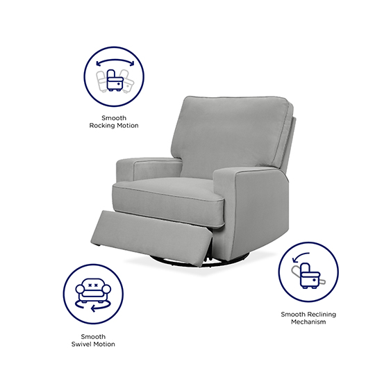 Raimi Fabric Swivel And Gliding Recliner Chair In Grey_6