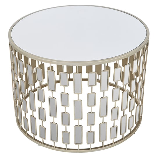 Menkalinan Large Metal Round Table In Silver With Glass Top  _2