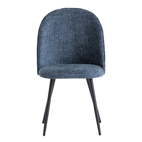 Raisa Blue Fabric Dining Chairs With Black Legs In Pair_3