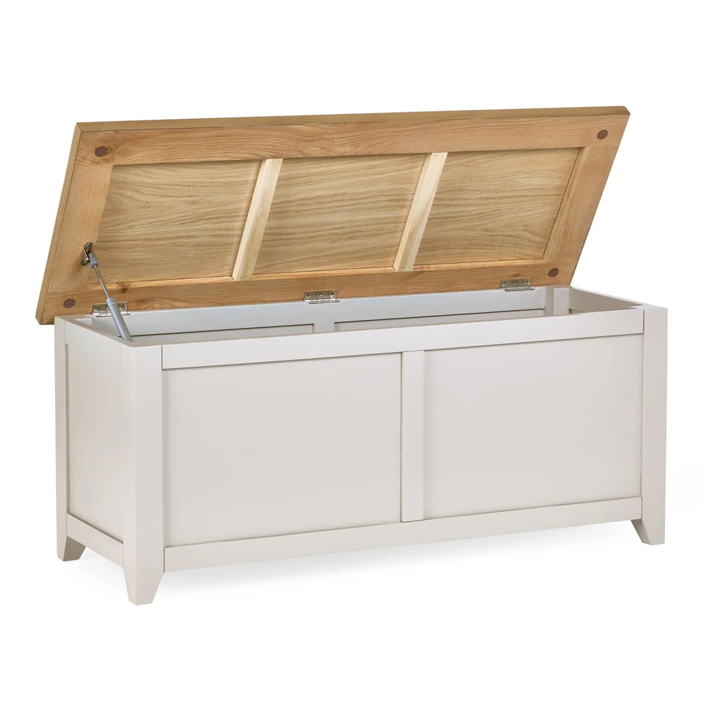 Raisie Wooden Storage Box - Cream Oak