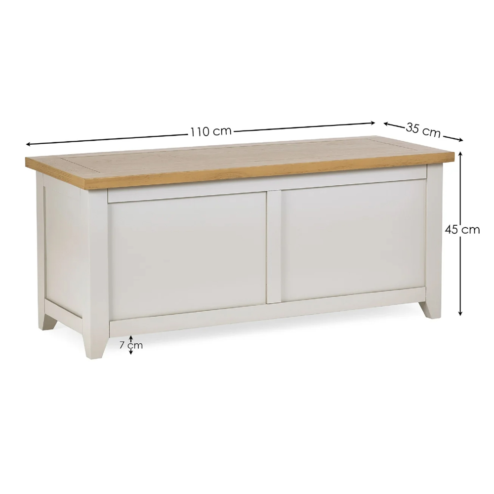 Raisie Wooden Storage Box - Cream Oak