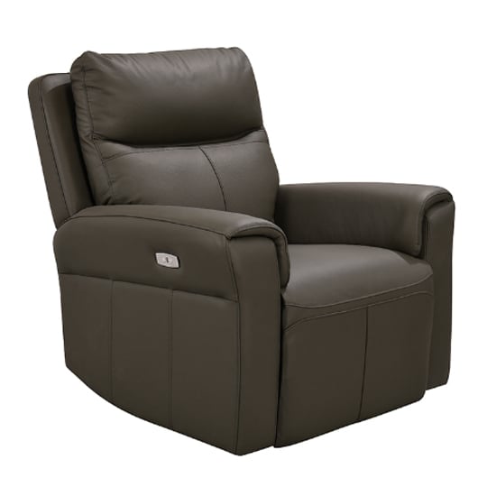 Read more about Raivis leather electric recliner armchair in ash
