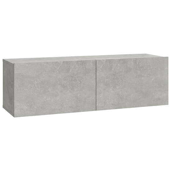 Raivo Wall Hung Wooden Entertainment Unit In Concrete Effect