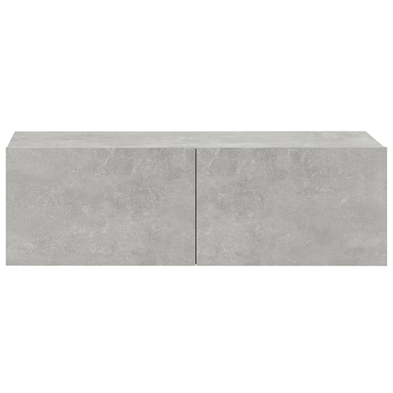 Raivo Wall Hung Wooden Entertainment Unit In Concrete Effect