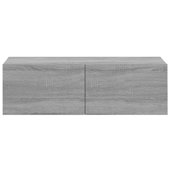 Raivo Wall Hung Wooden Entertainment Unit In Grey Sonoma Oak