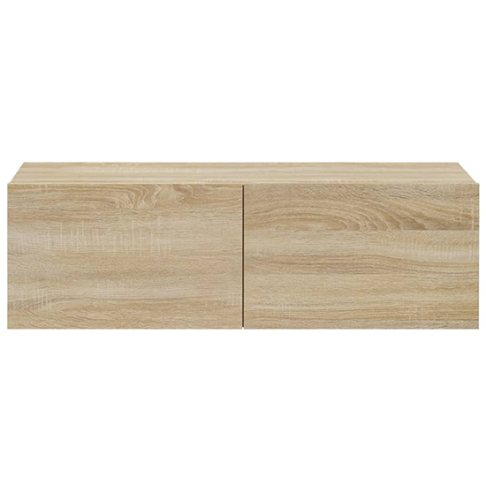Raivo Wall Hung Wooden Entertainment Unit In Sonoma Oak