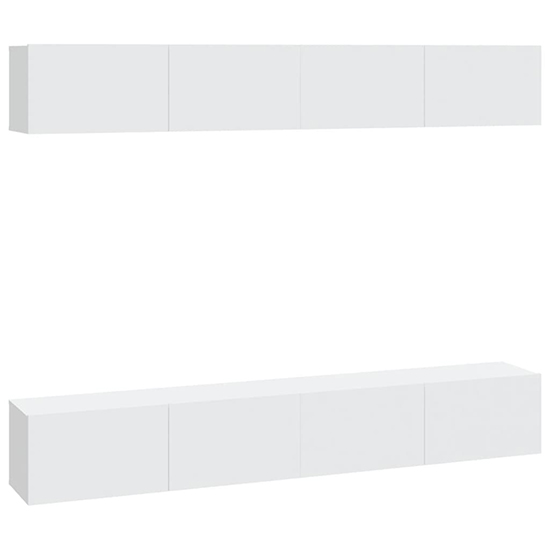 Raivo Wall Hung Wooden Entertainment Unit In White