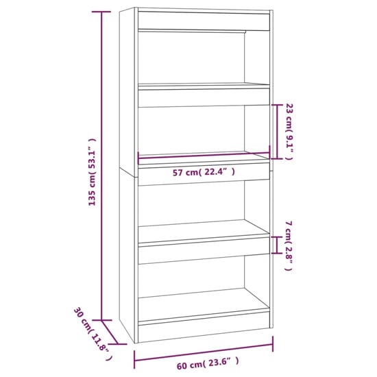 Raivos Wooden Bookshelf And Room Divider In White_5
