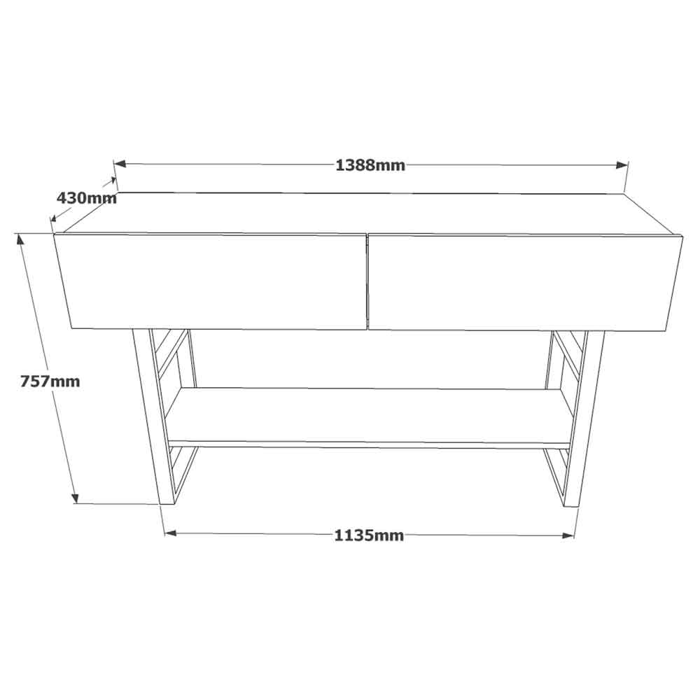 Raleo Wooden Console Table in Atlantic Pine
