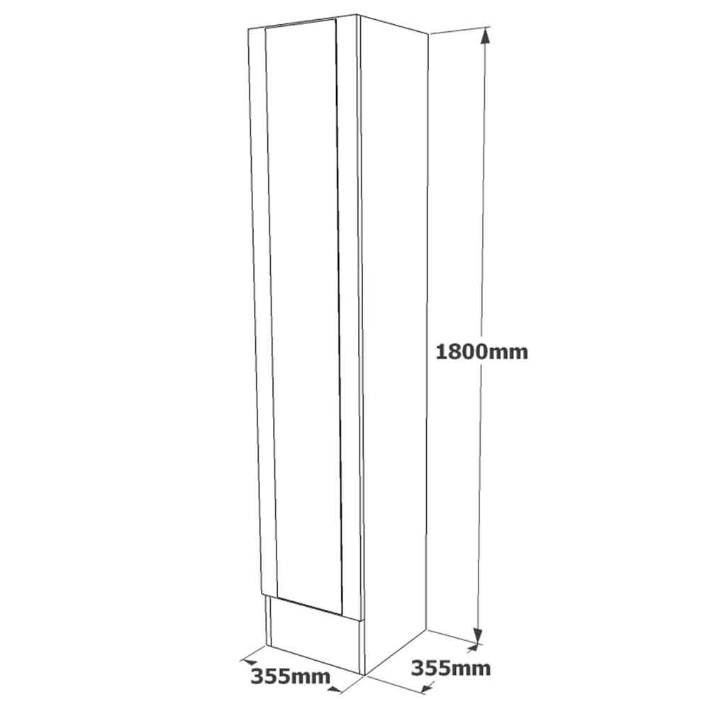 Raleo Wooden Storage Cabinet with Glass Door in Atlantic Pine