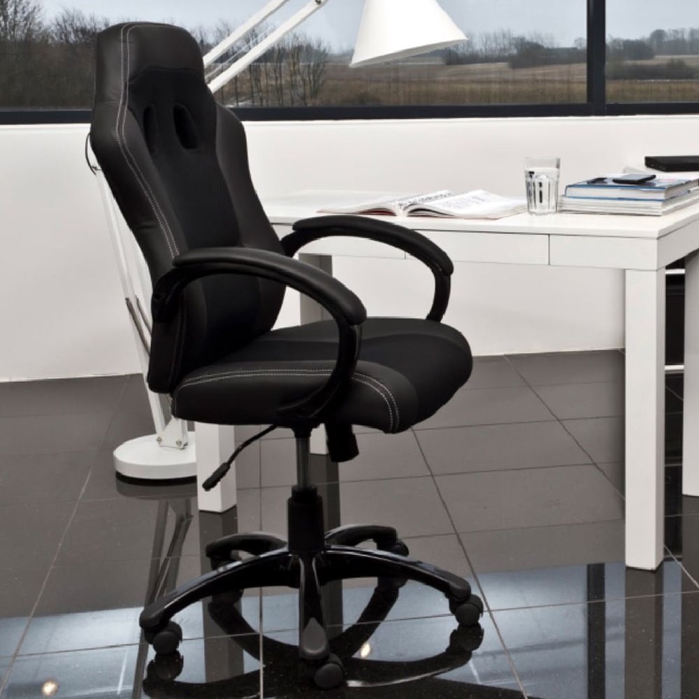 Read more about Rama faux leather home and office chair in black