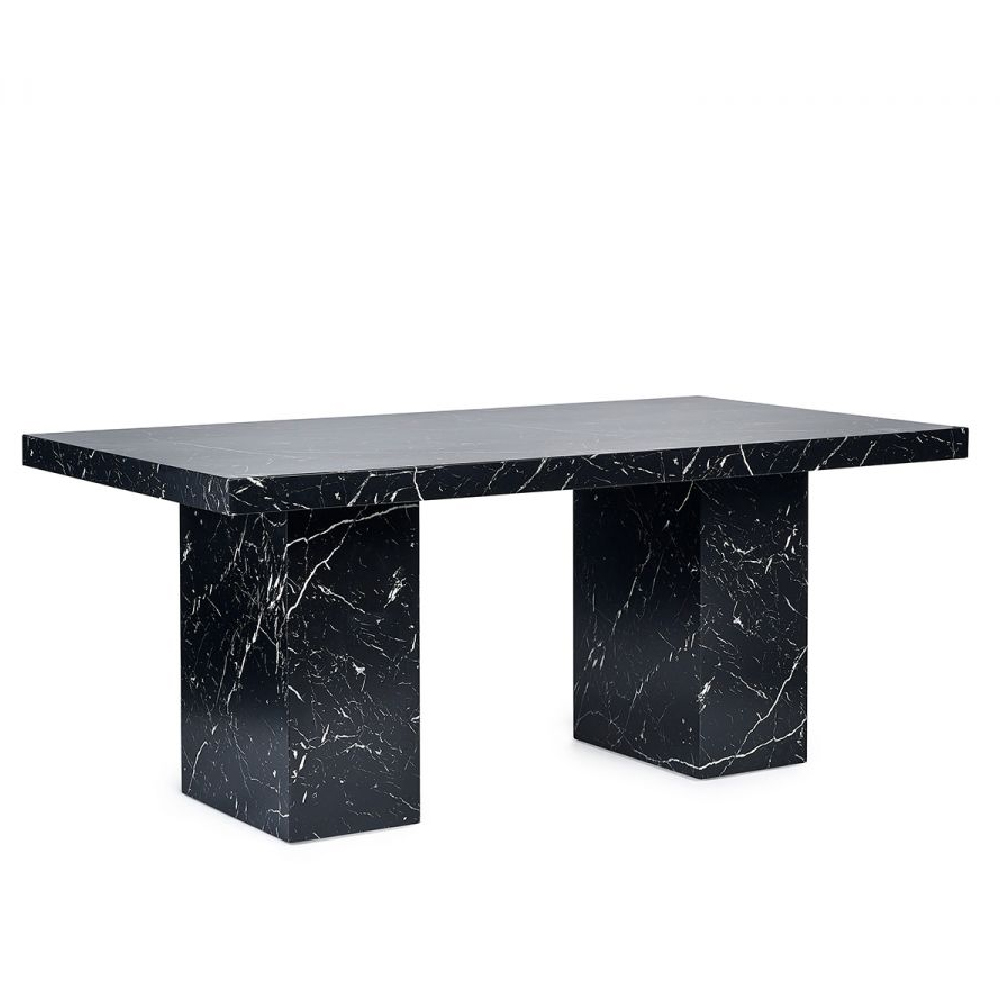Read more about Rama wooden dining table in black marble effect